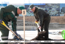 Лукашенко на субботнике работал на площадке Национального исторического музея