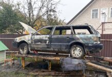 В Старых Дорогах сгорел автомобиль